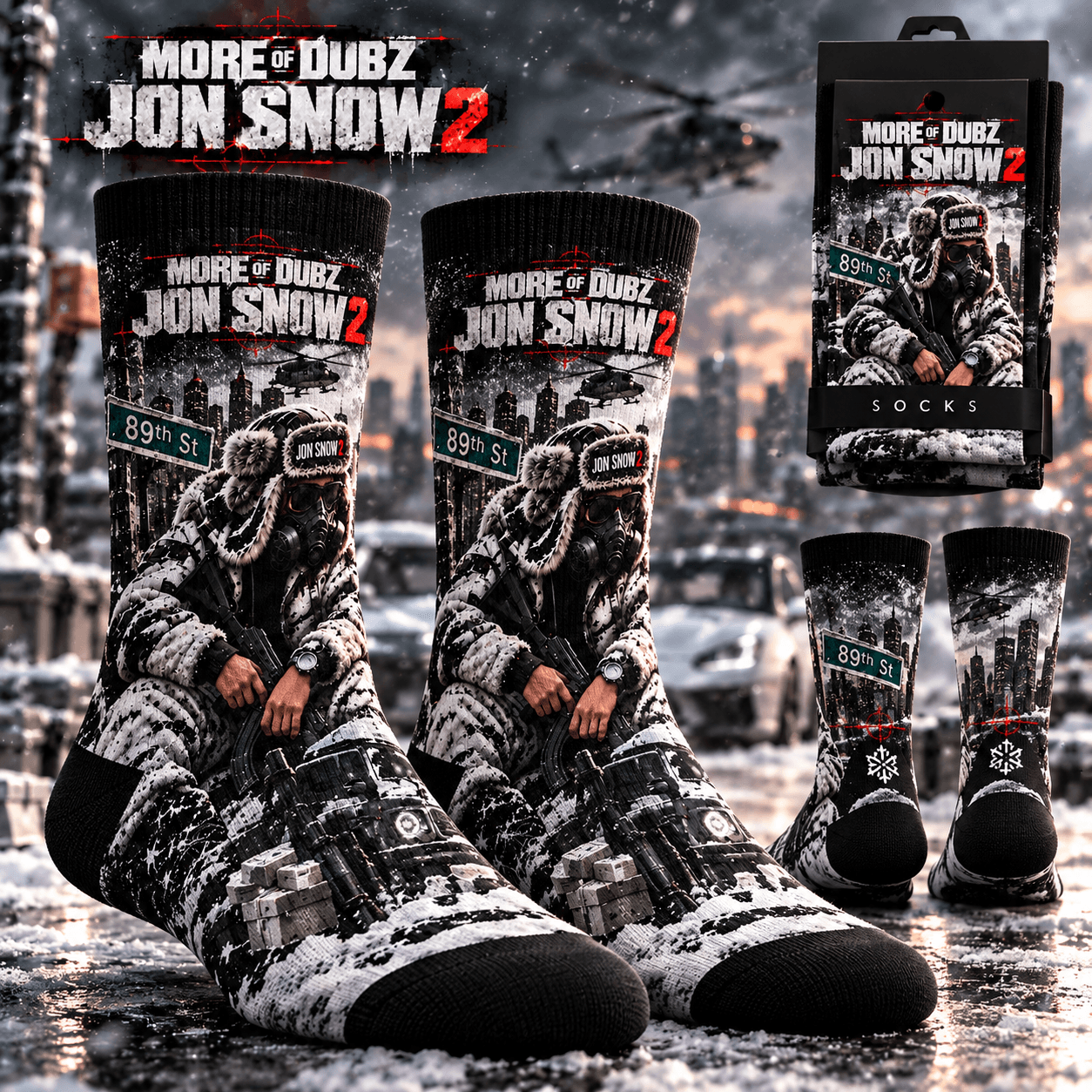 More of Dubz Jon Snow 2 Socks socks